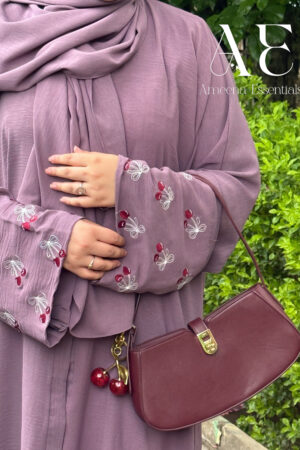 🍒Cherry Bloom Abaya in Violet 🎀